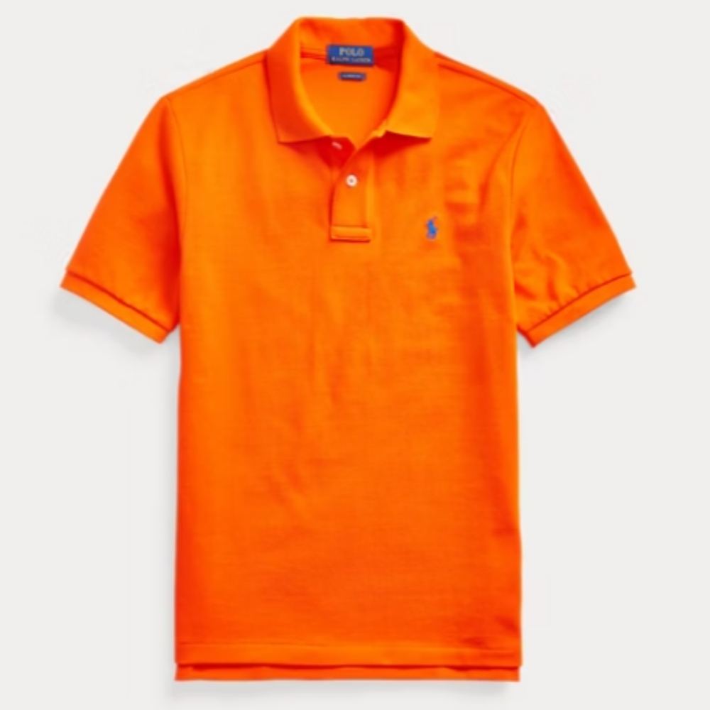 Polo Ralph Lauren Youth Boys Girls Orange Mesh Classic T-shirt Top